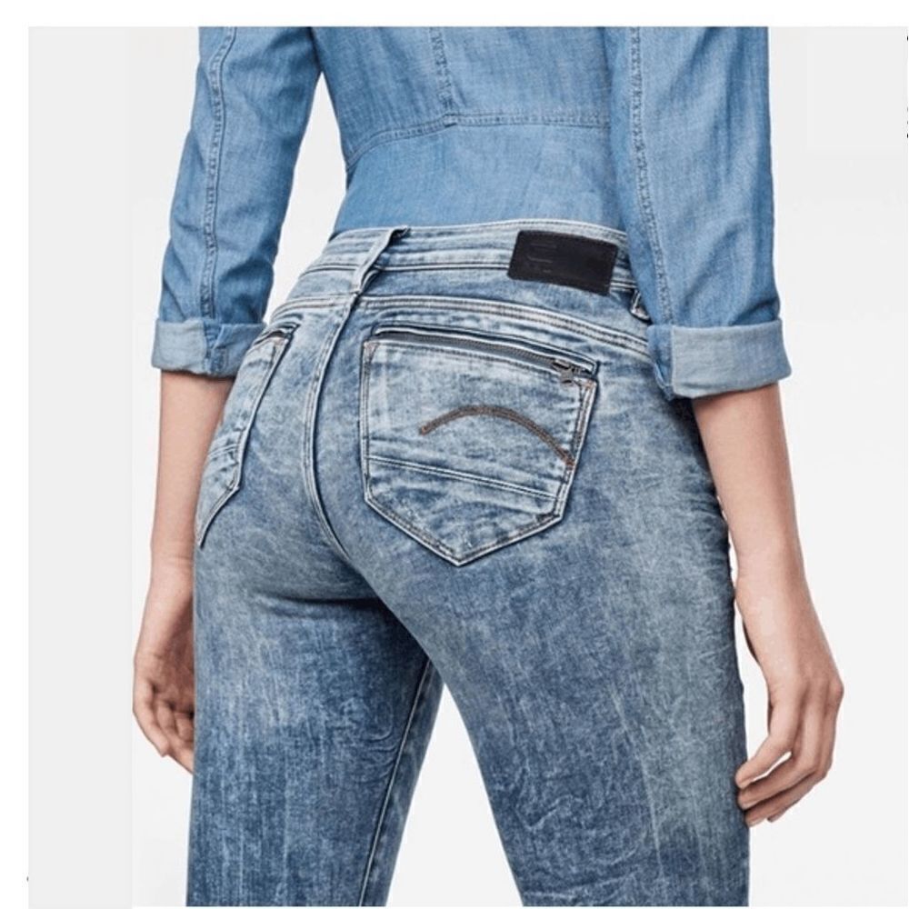 G Star Raw Midge Zip Mid Skinny Jeans | 26